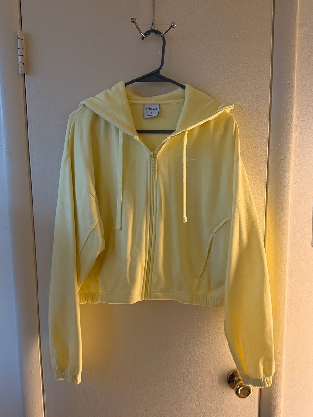 Gymshark Butter Yellow Fleece Zip Hoodie